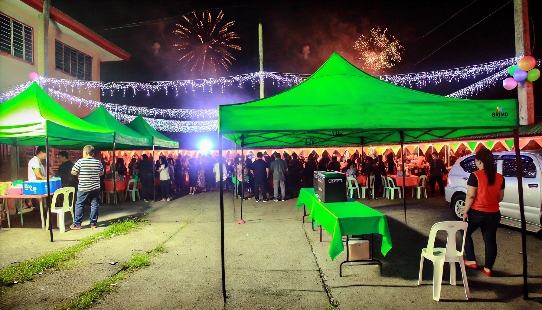 Verkaufszelt für Feuerwerk